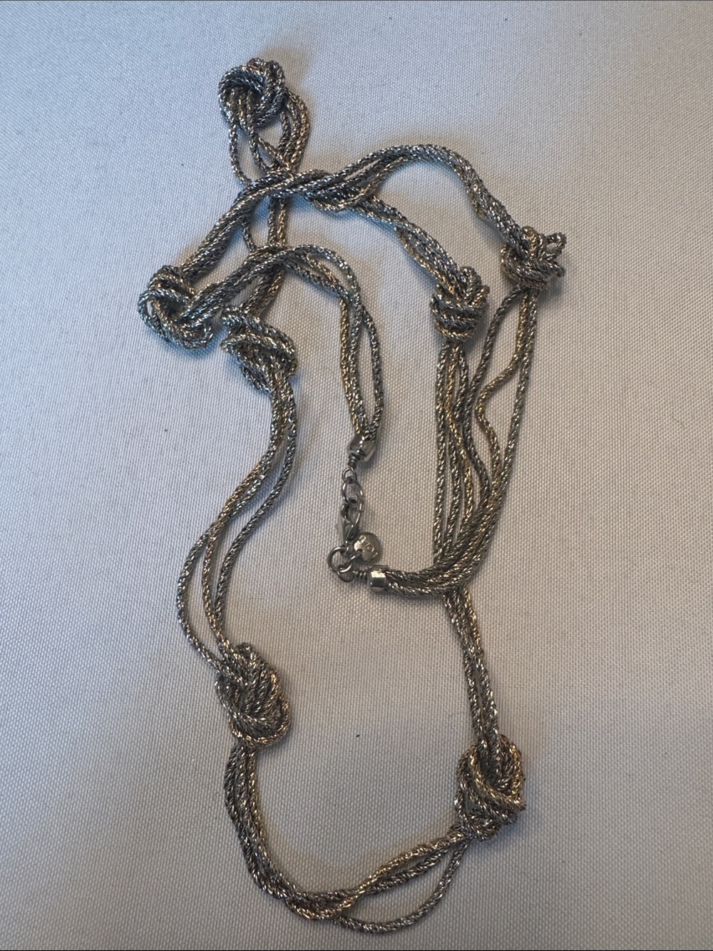 LOFT Multi-Strand Knot Necklace in Silver Tone
